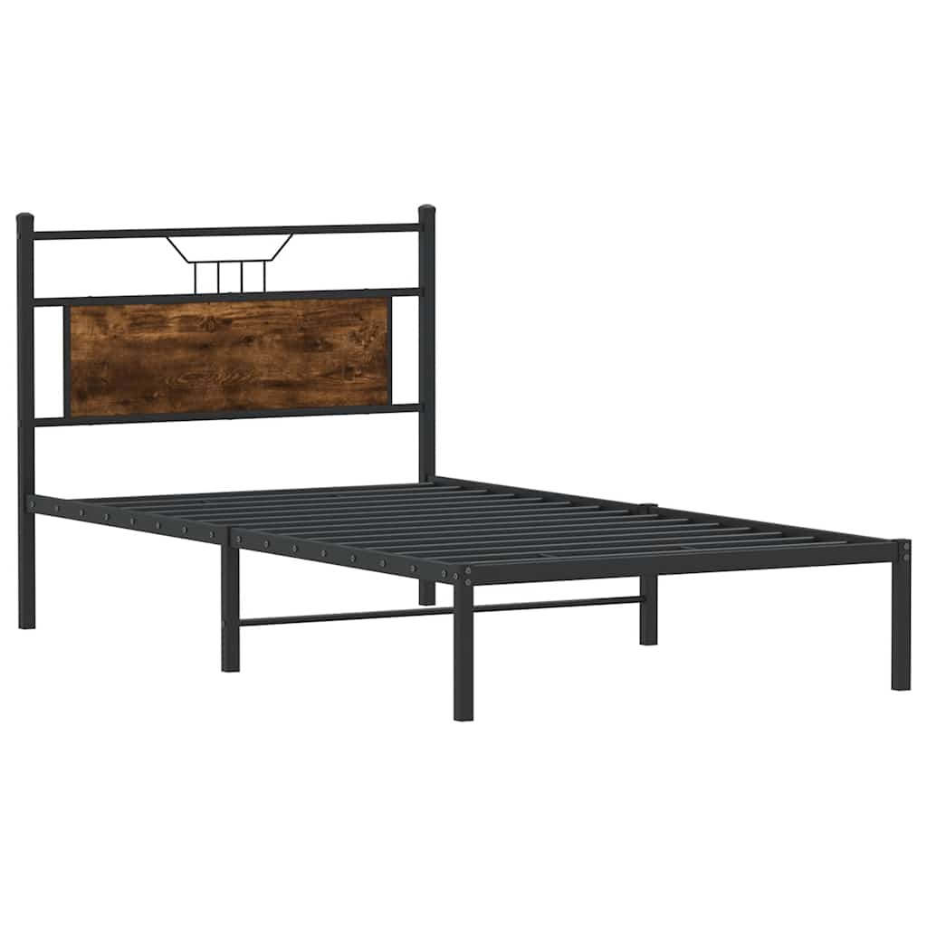 sengeramme 100x200 cm uden madras konstrueret træ røget eg