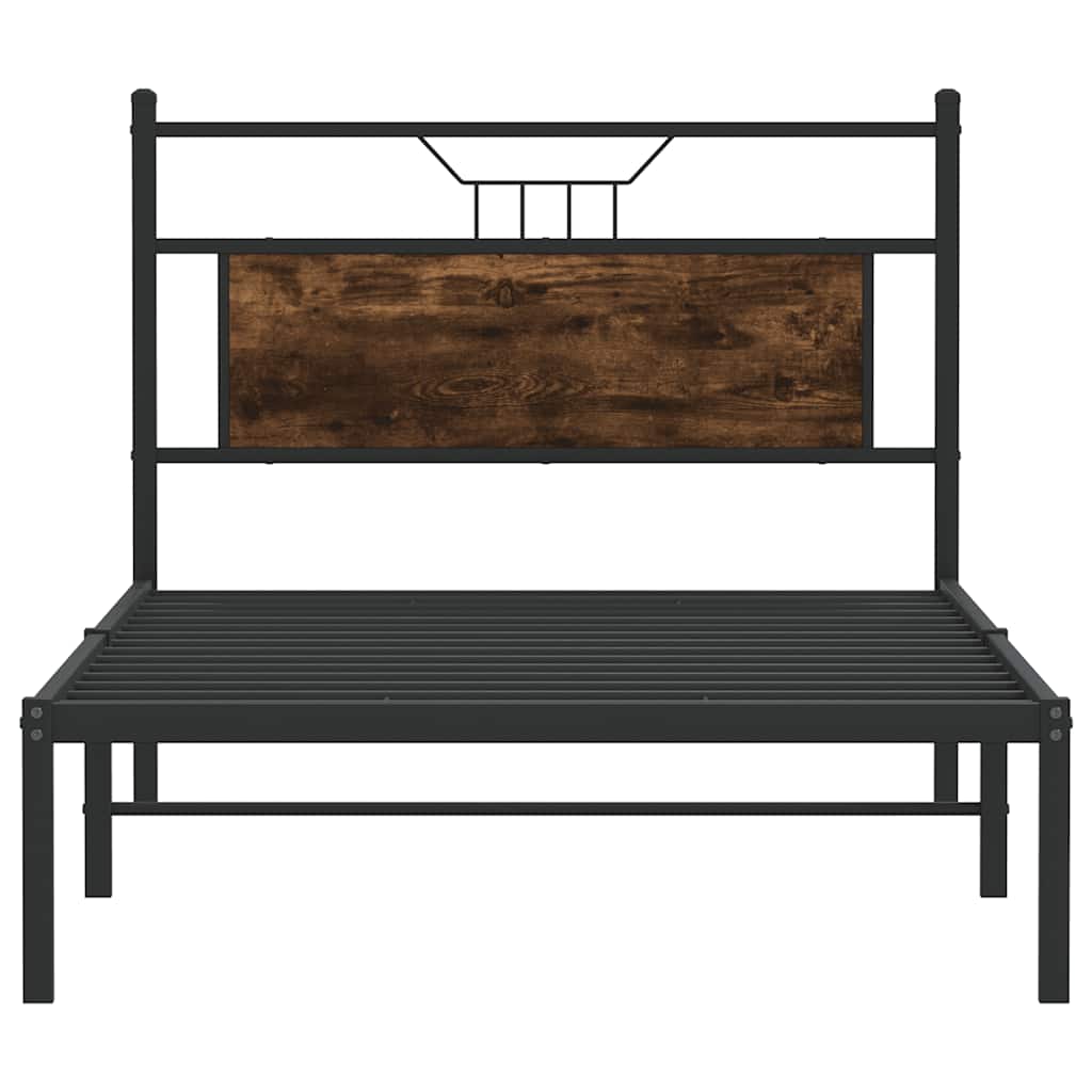 sengeramme 100x200 cm uden madras konstrueret træ røget eg