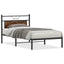 sengeramme uden madras 107x203 cm konstrueret træ røget eg