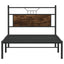sengeramme uden madras 107x203 cm konstrueret træ røget eg