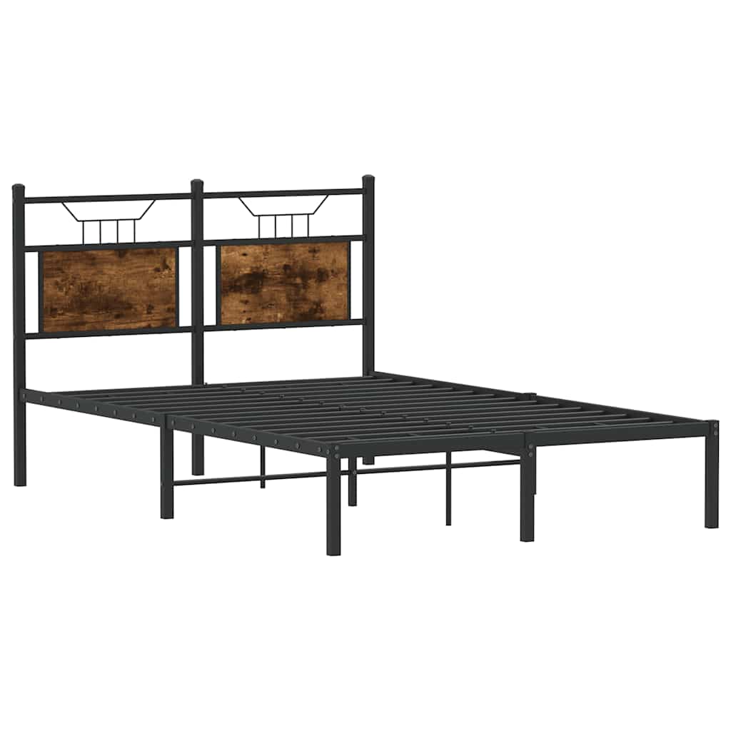 sengeramme 120x190 cm uden madras konstrueret træ røget eg