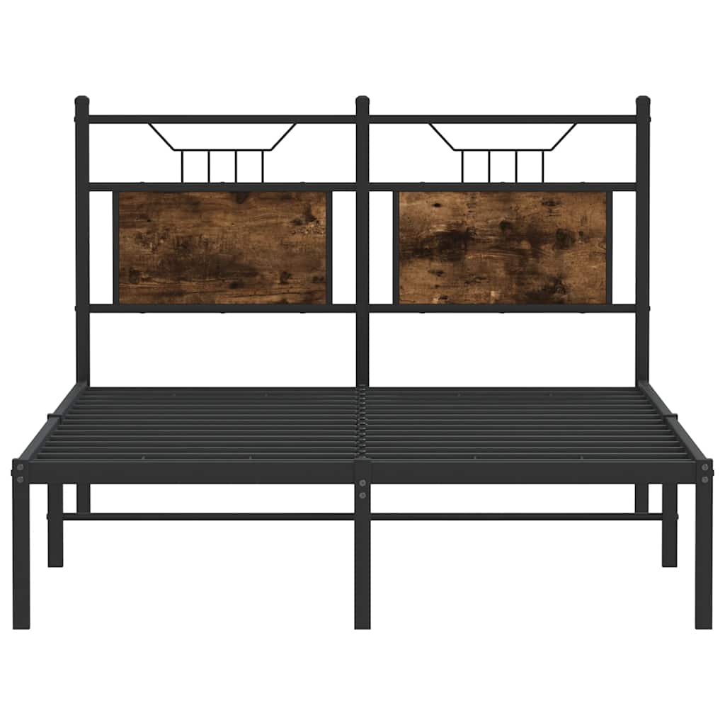 sengeramme 120x190 cm uden madras konstrueret træ røget eg