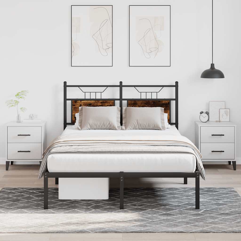 sengeramme 120x190 cm uden madras konstrueret træ røget eg