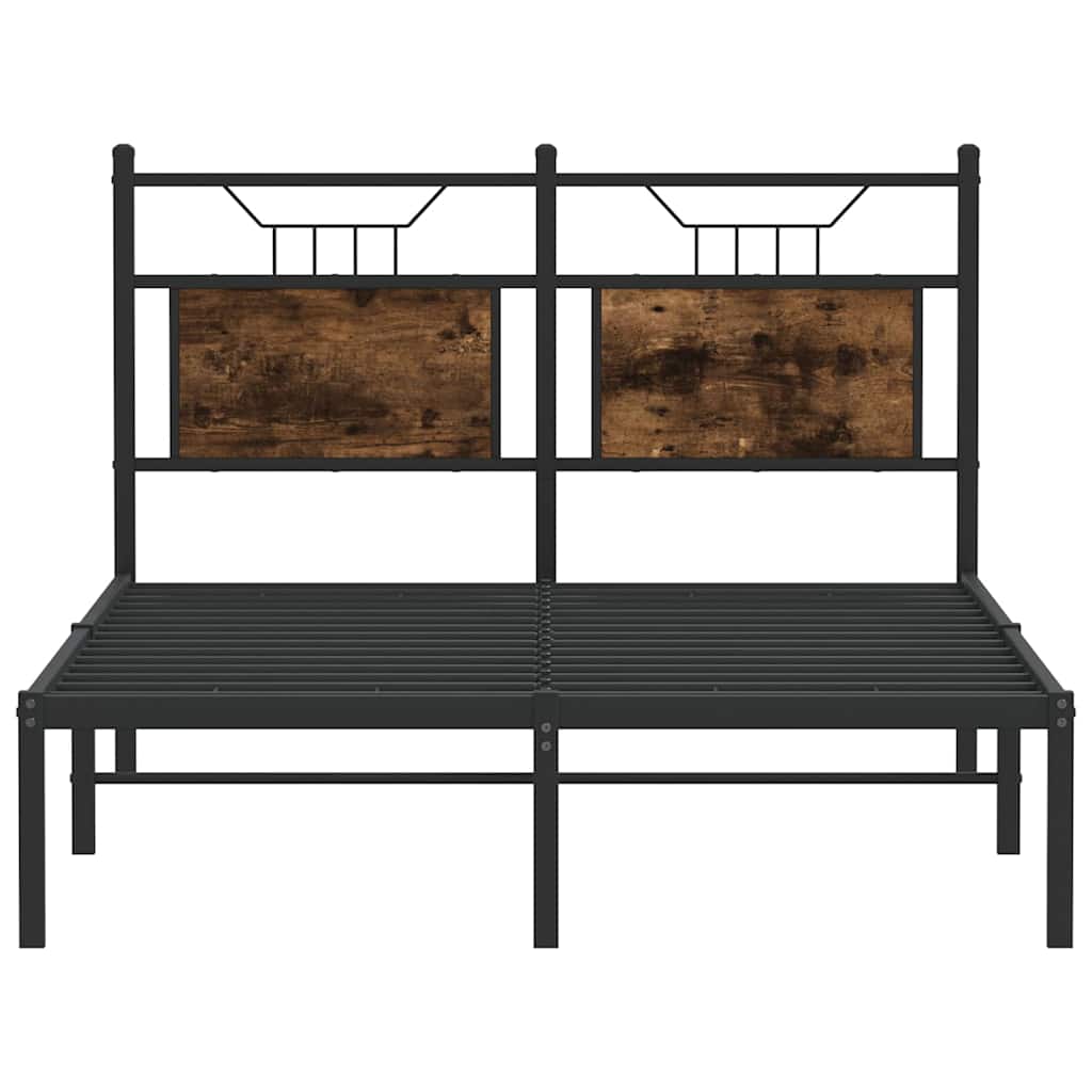 sengeramme 120x200 cm uden madras konstrueret træ røget eg