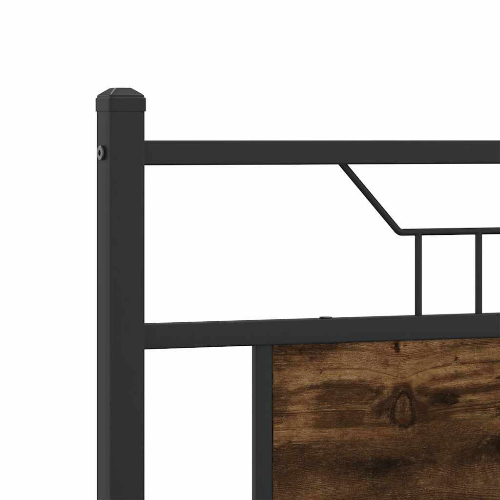 sengeramme 137x190 cm uden madras konstrueret træ røget eg