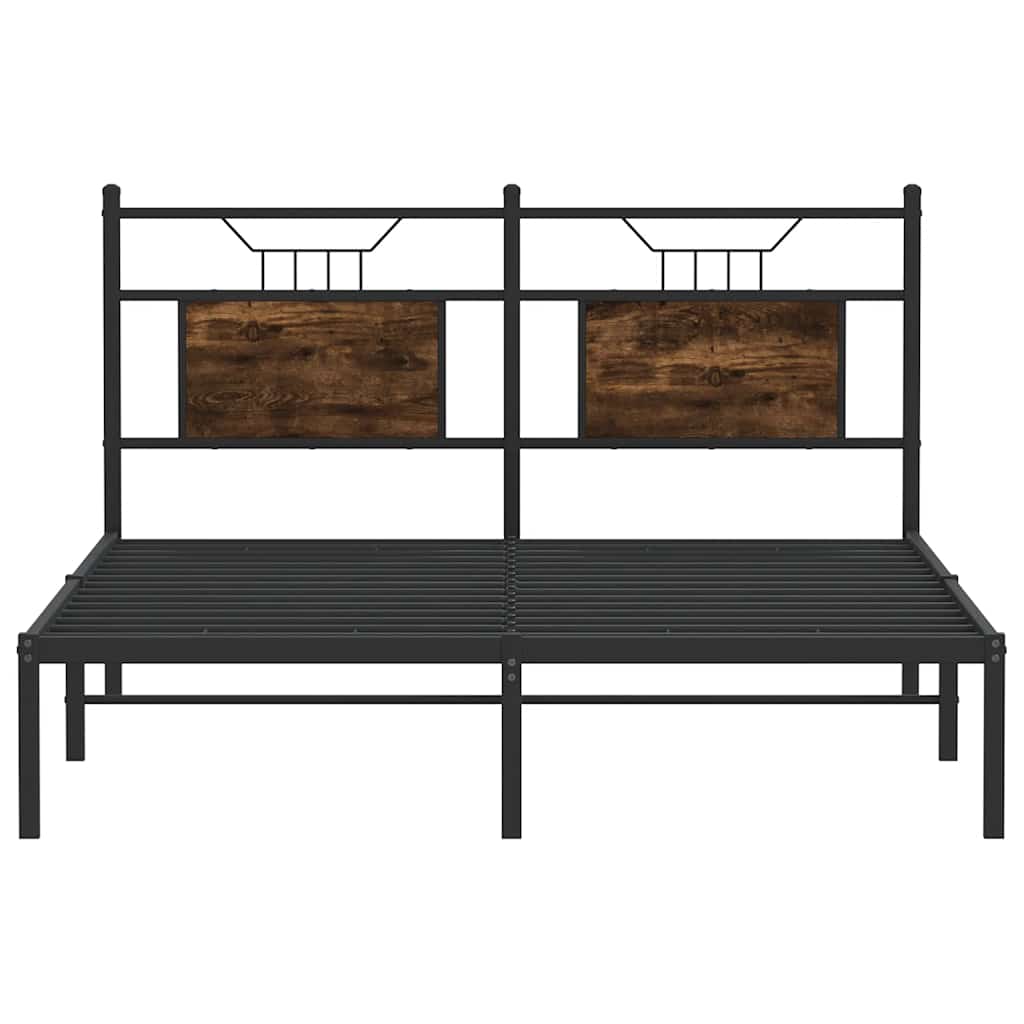 sengeramme 140x190 cm uden madras konstrueret træ røget eg
