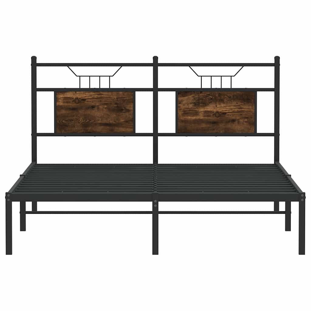 sengeramme 150x200 cm uden madras konstrueret træ røget eg