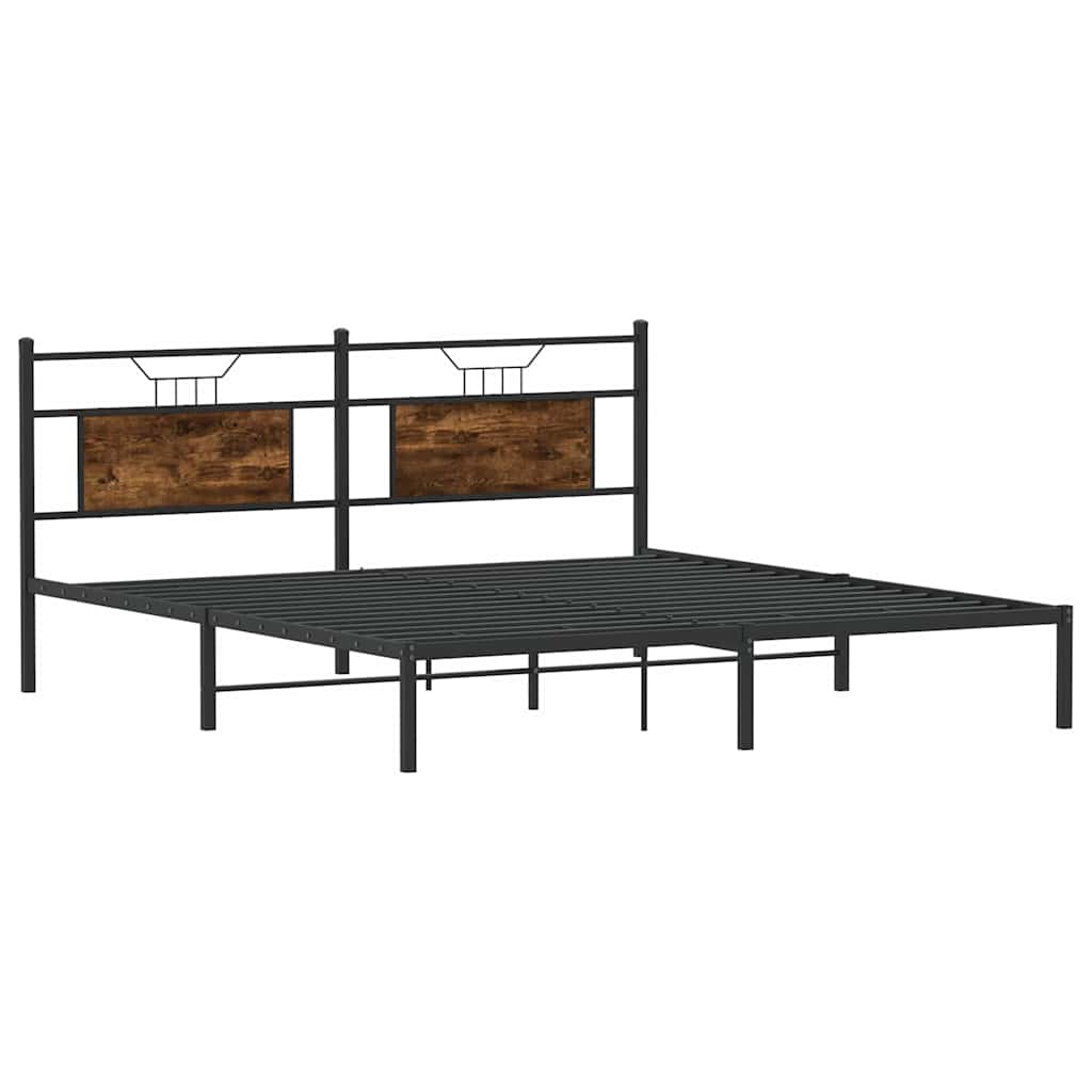 sengeramme uden madras 160x200 cm konstrueret træ røget eg