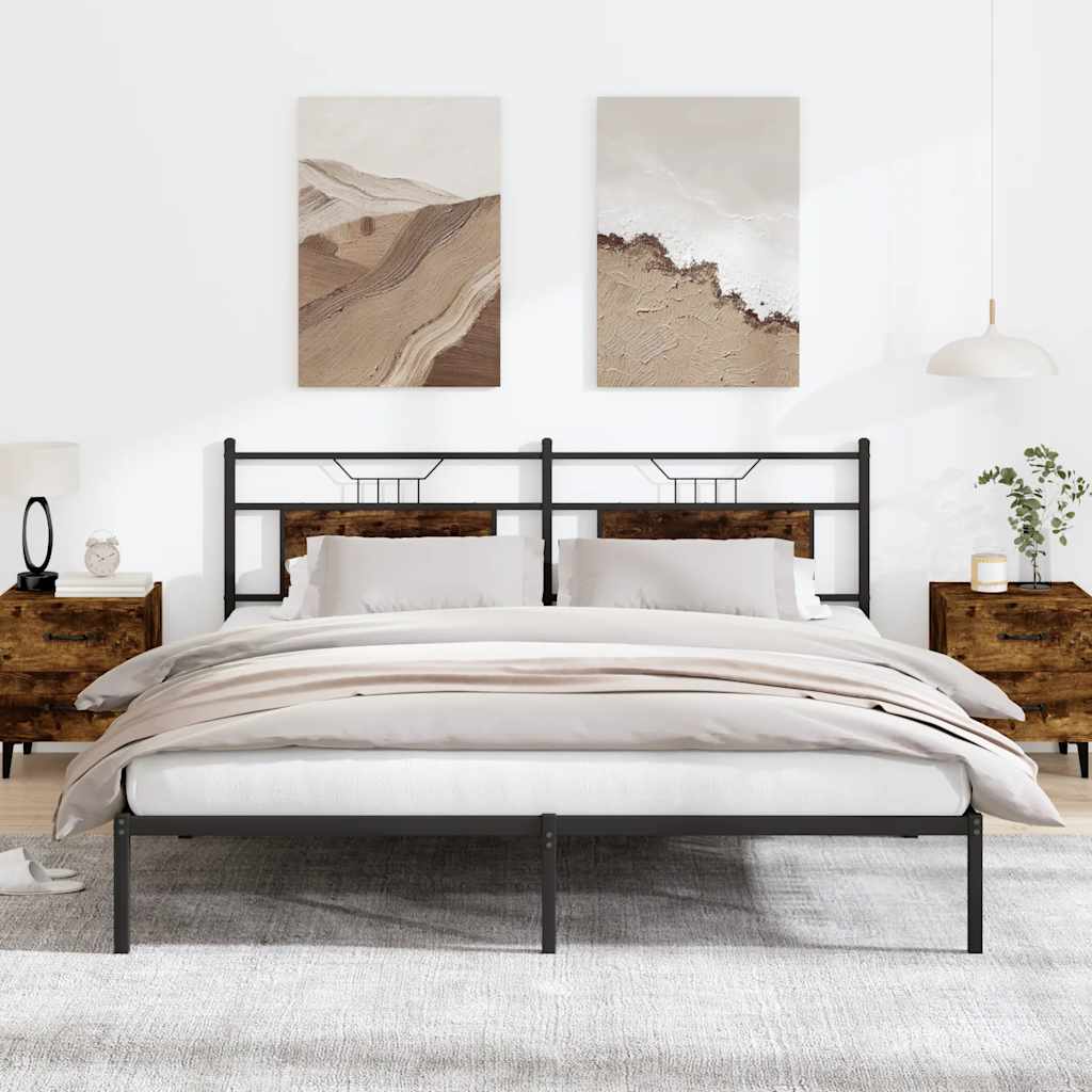 sengeramme uden madras 160x200 cm konstrueret træ røget eg