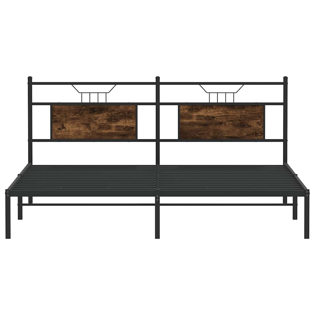 sengeramme uden madras 183x213 cm konstrueret træ røget eg