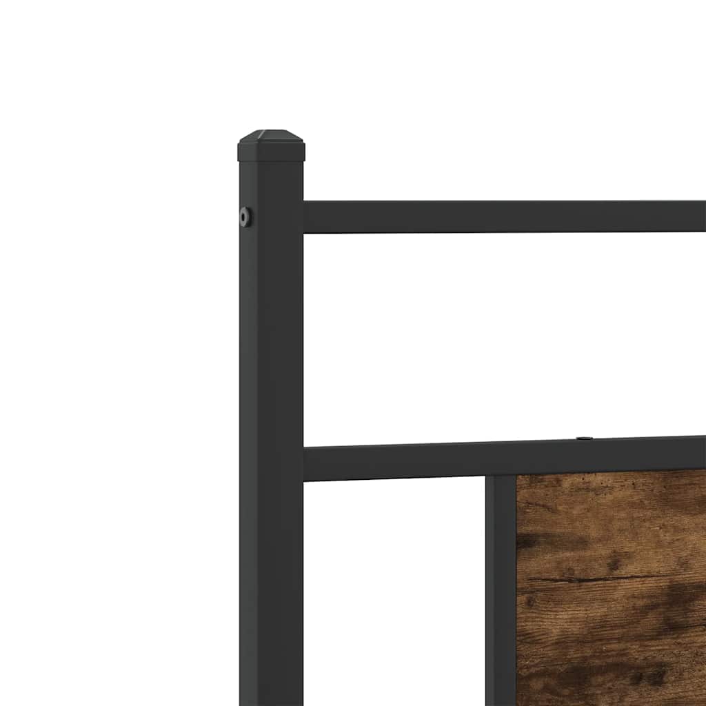 sengeramme 90x190 cm uden madras konstrueret træ røget eg