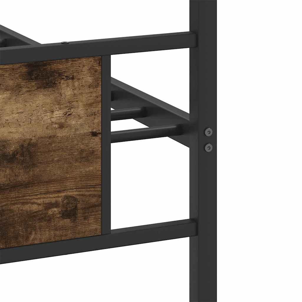 sengeramme 90x190 cm uden madras konstrueret træ røget eg