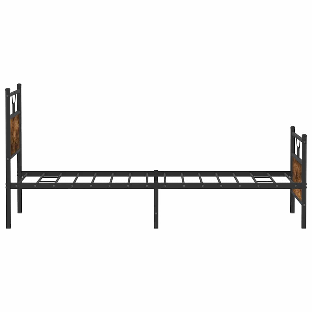 sengeramme 100x190 cm uden madras konstrueret træ røget eg