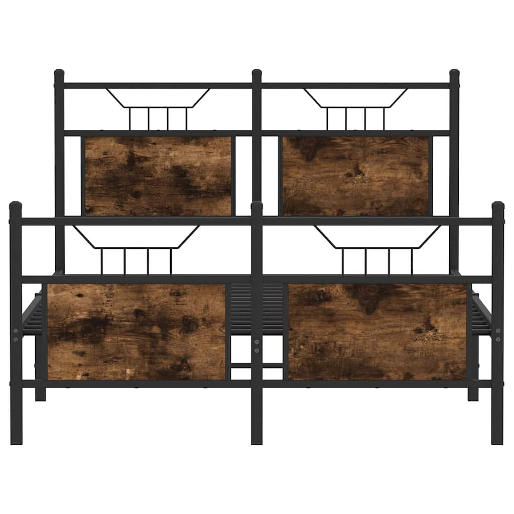 sengeramme 120x190 cm uden madras konstrueret træ røget eg