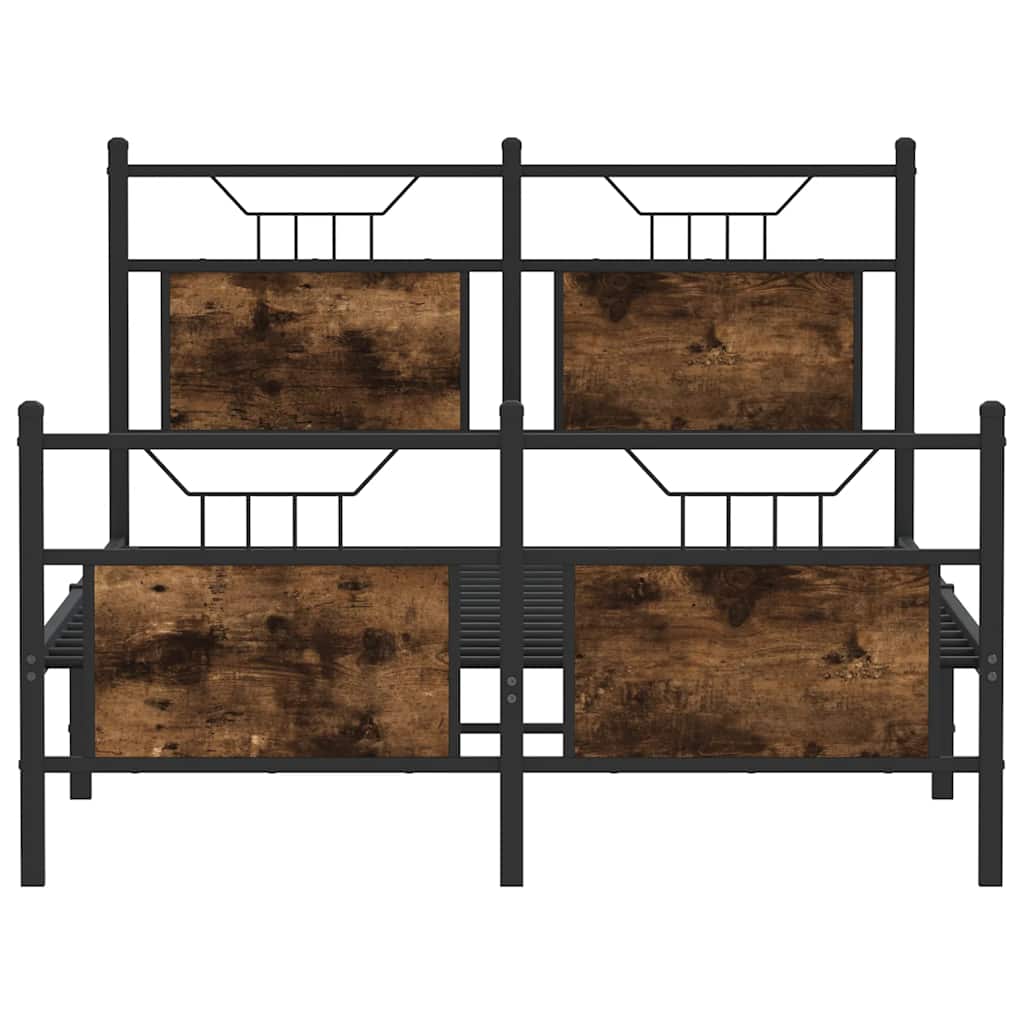 sengeramme 120x200 cm uden madras konstrueret træ røget eg