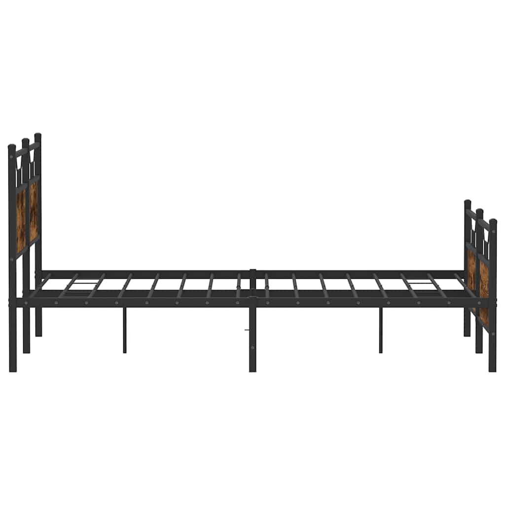 sengeramme 137x190 cm uden madras konstrueret træ røget eg