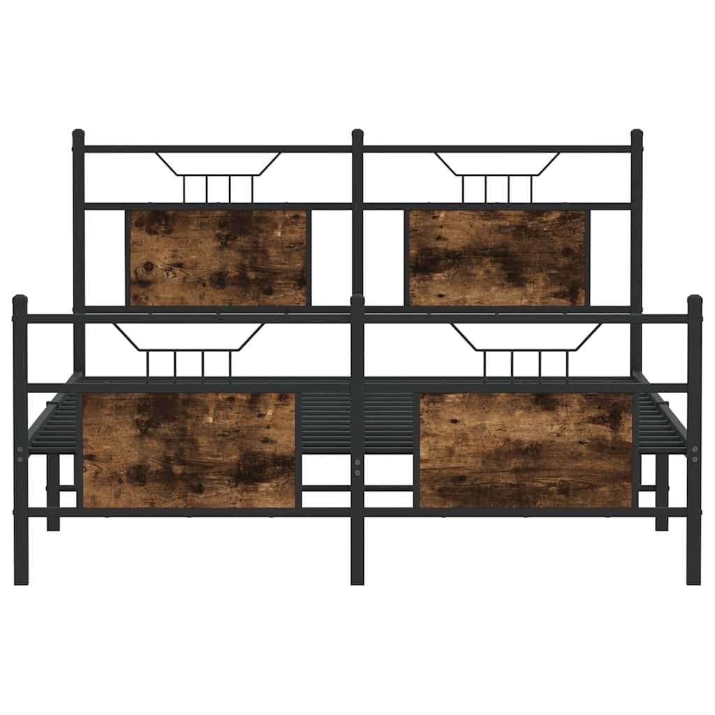 sengeramme 140x200 cm uden madras konstrueret træ røget eg