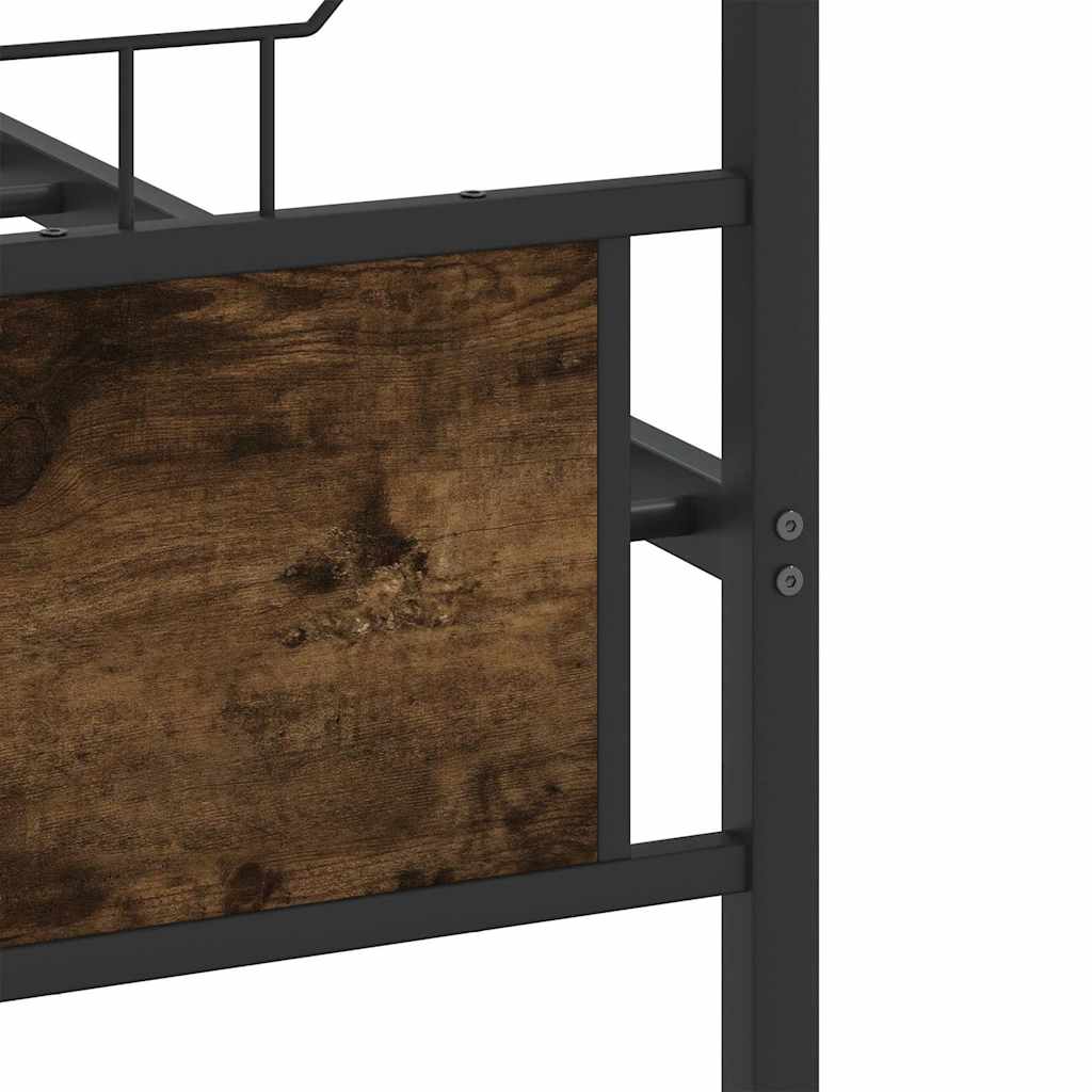 sengeramme 140x200 cm uden madras konstrueret træ røget eg