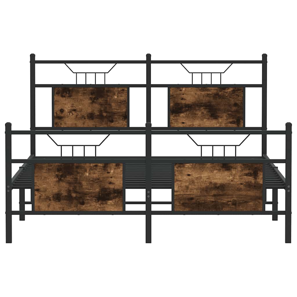 sengeramme 150x200 cm uden madras konstrueret træ røget eg