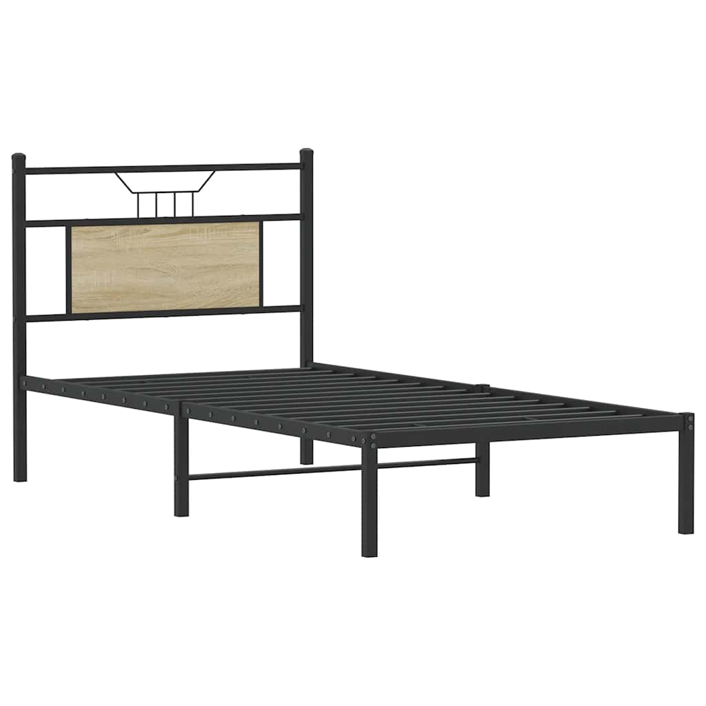 sengeramme 80x200 cm uden madras konstrueret træ sonoma-eg