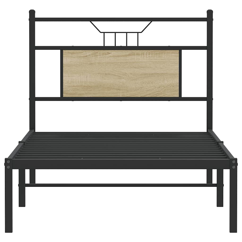 sengeramme 80x200 cm uden madras konstrueret træ sonoma-eg