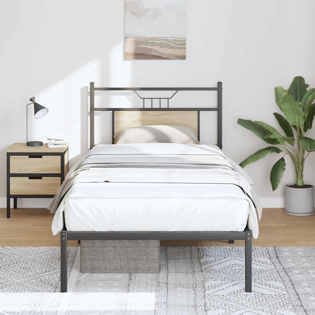 sengeramme 80x200 cm uden madras konstrueret træ sonoma-eg