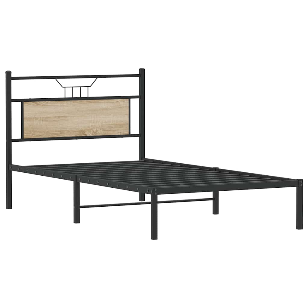 sengeramme 100x190 cm uden madras konstrueret træ sonoma-eg