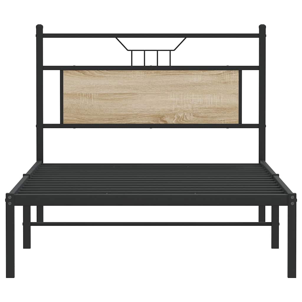 sengeramme uden madras 107x203 cm konstrueret træ sonoma-eg