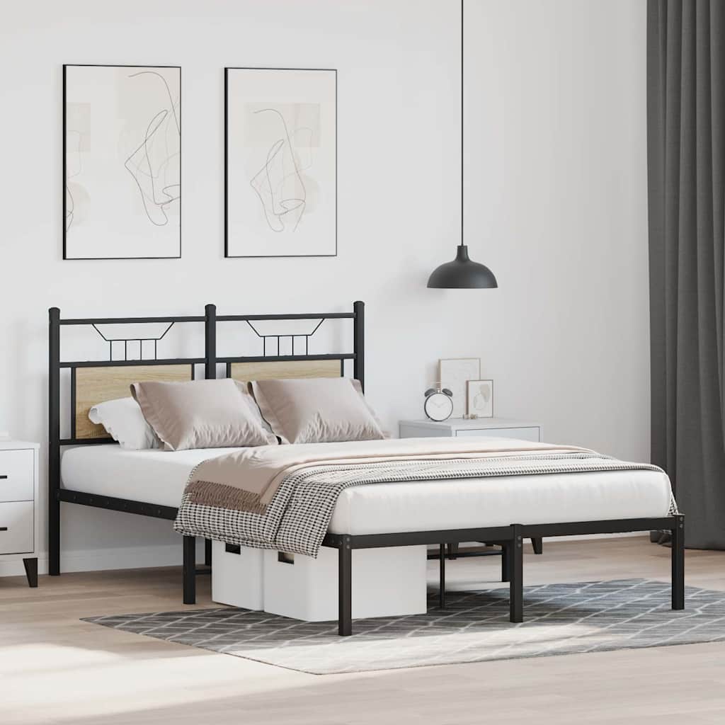 sengeramme 120x190 cm uden madras konstrueret træ sonoma-eg