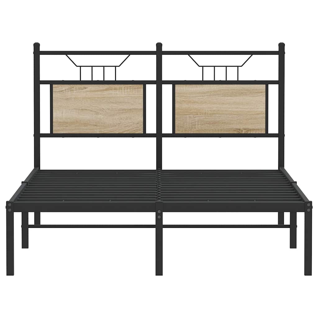 sengeramme 120x190 cm uden madras konstrueret træ sonoma-eg