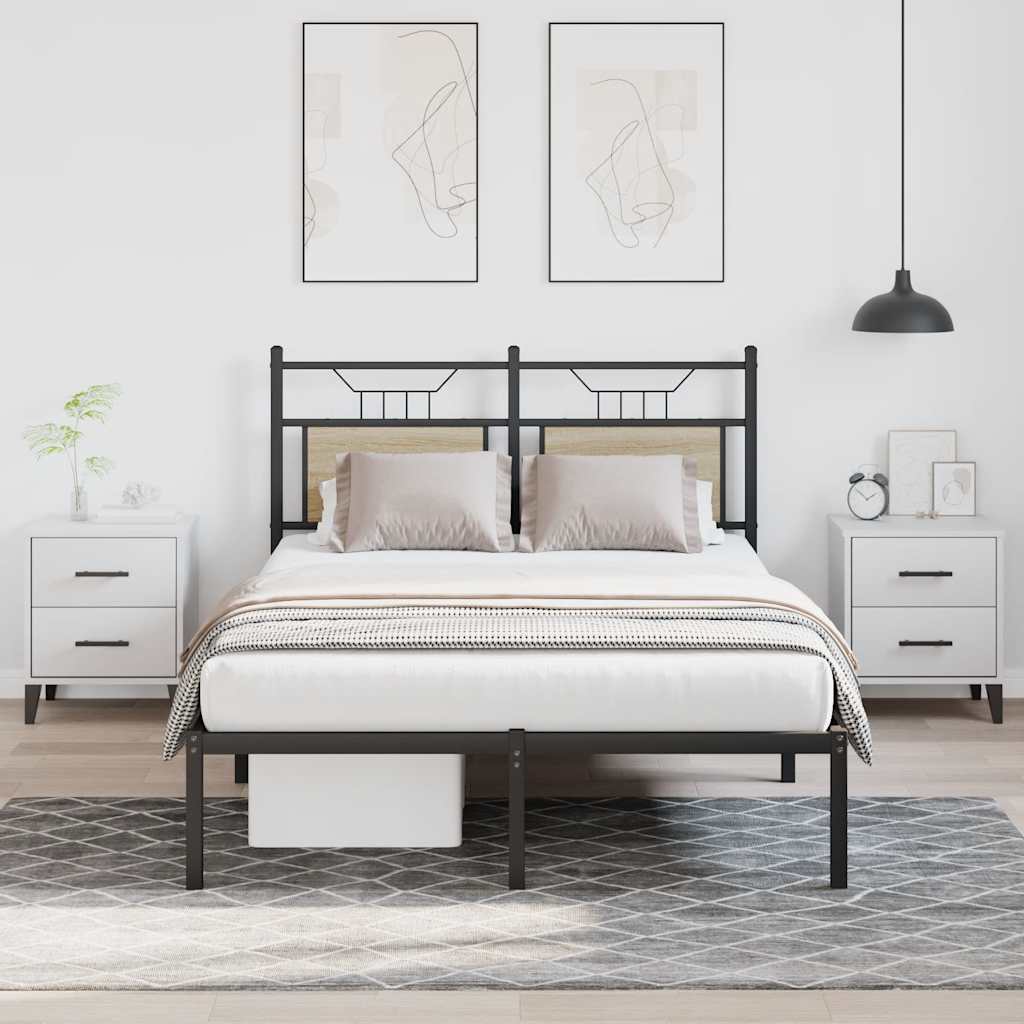 sengeramme 120x190 cm uden madras konstrueret træ sonoma-eg