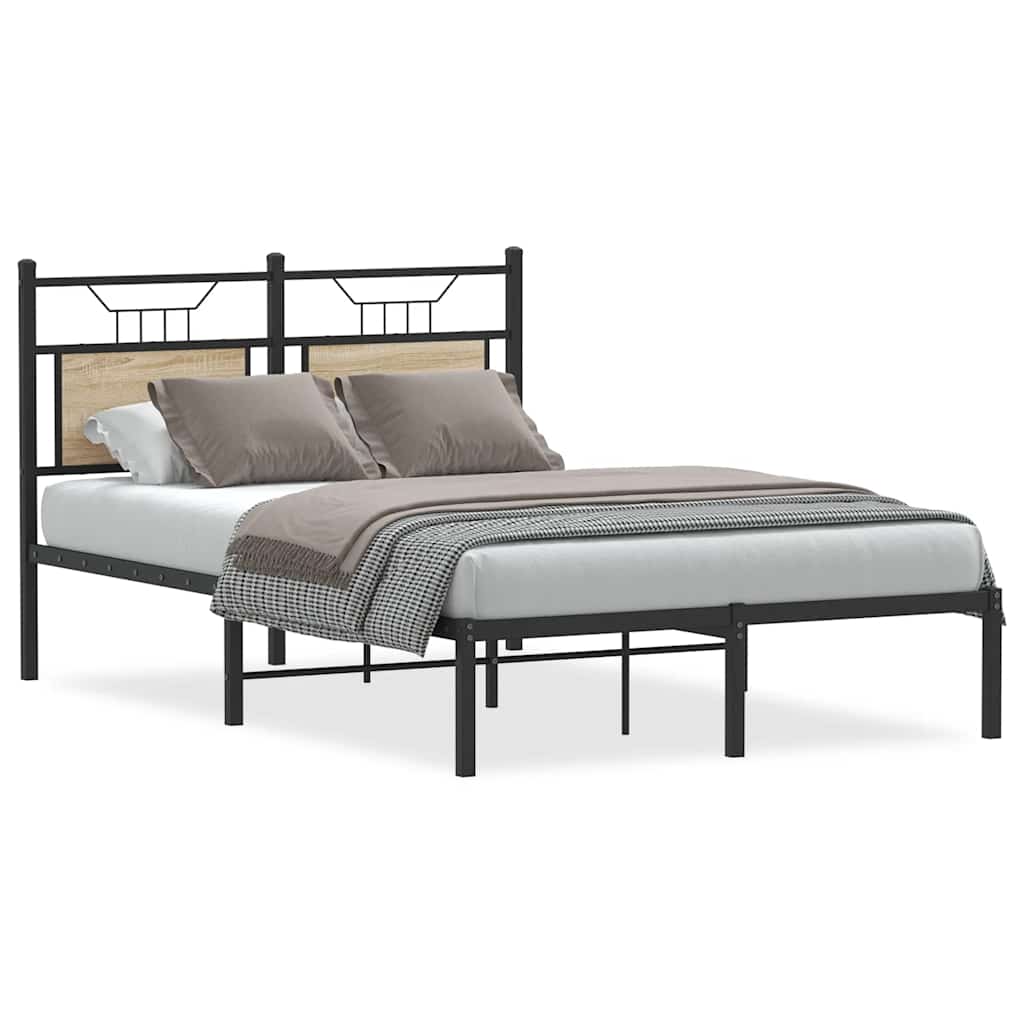 sengeramme 120x200 cm uden madras konstrueret træ sonoma-eg