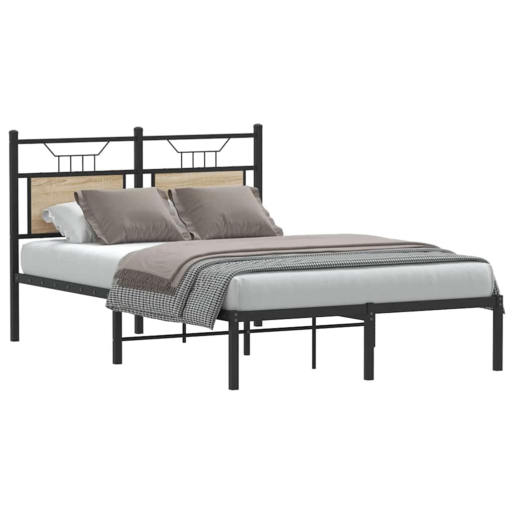 sengeramme 120x200 cm uden madras konstrueret træ sonoma-eg