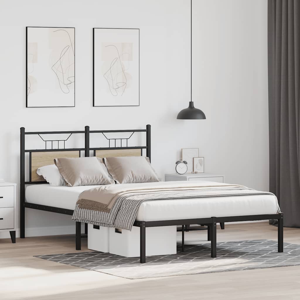 sengeramme 120x200 cm uden madras konstrueret træ sonoma-eg