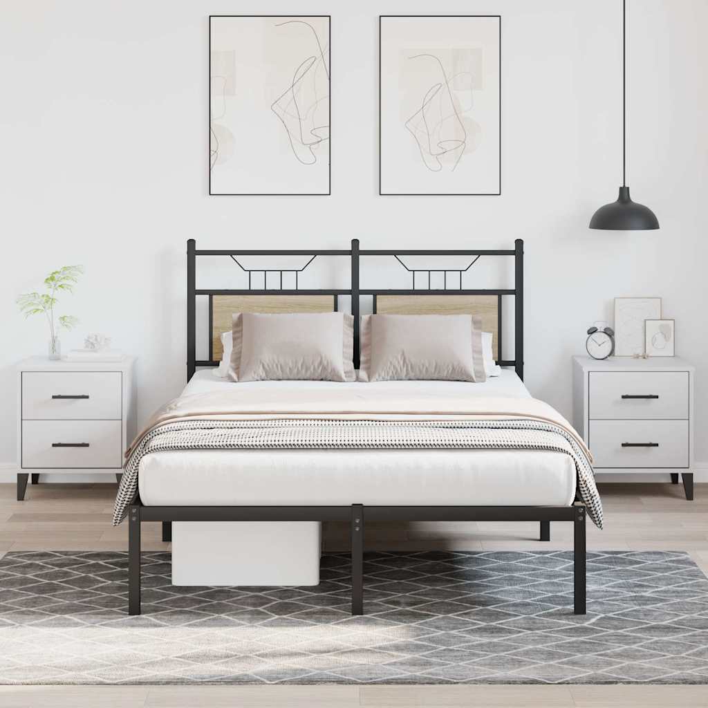 sengeramme 120x200 cm uden madras konstrueret træ sonoma-eg