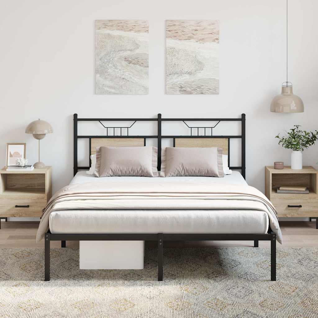 sengeramme 140x200 cm uden madras konstrueret træ sonoma-eg