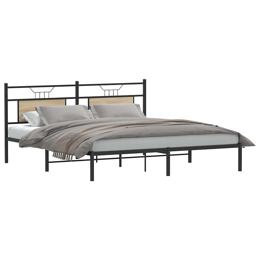 sengeramme 160x200 cm uden madras konstrueret træ sonoma-eg