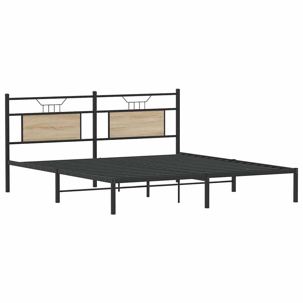 sengeramme 160x200 cm uden madras konstrueret træ sonoma-eg