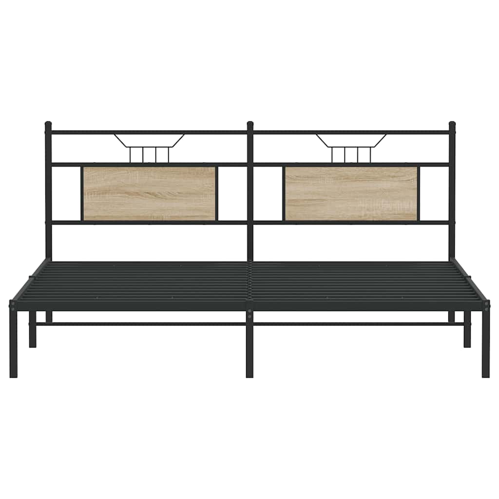 sengeramme 160x200 cm uden madras konstrueret træ sonoma-eg