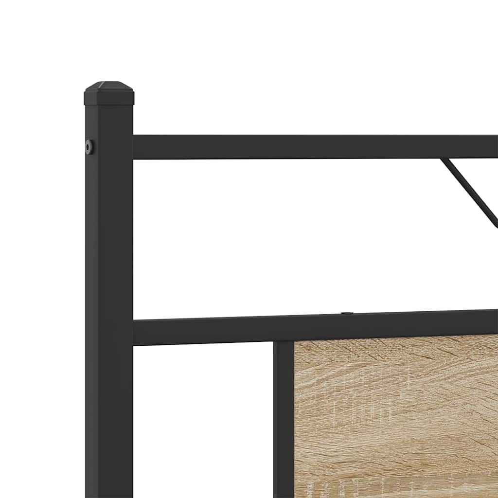 sengeramme 160x200 cm uden madras konstrueret træ sonoma-eg