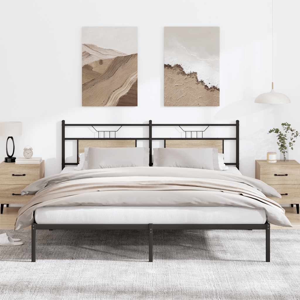 sengeramme 160x200 cm uden madras konstrueret træ sonoma-eg