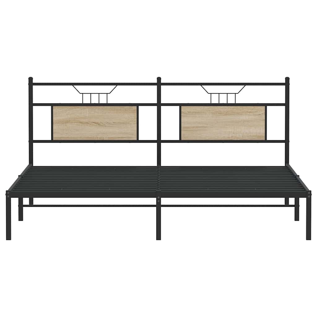 sengeramme uden madras 183x213 cm konstrueret træ sonoma-eg