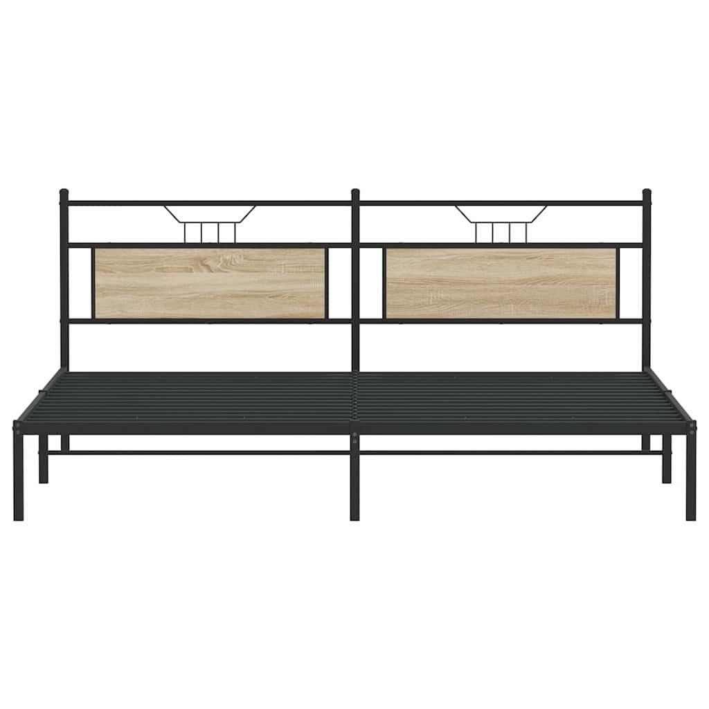sengeramme uden madras 193x203 cm konstrueret træ sonoma-eg