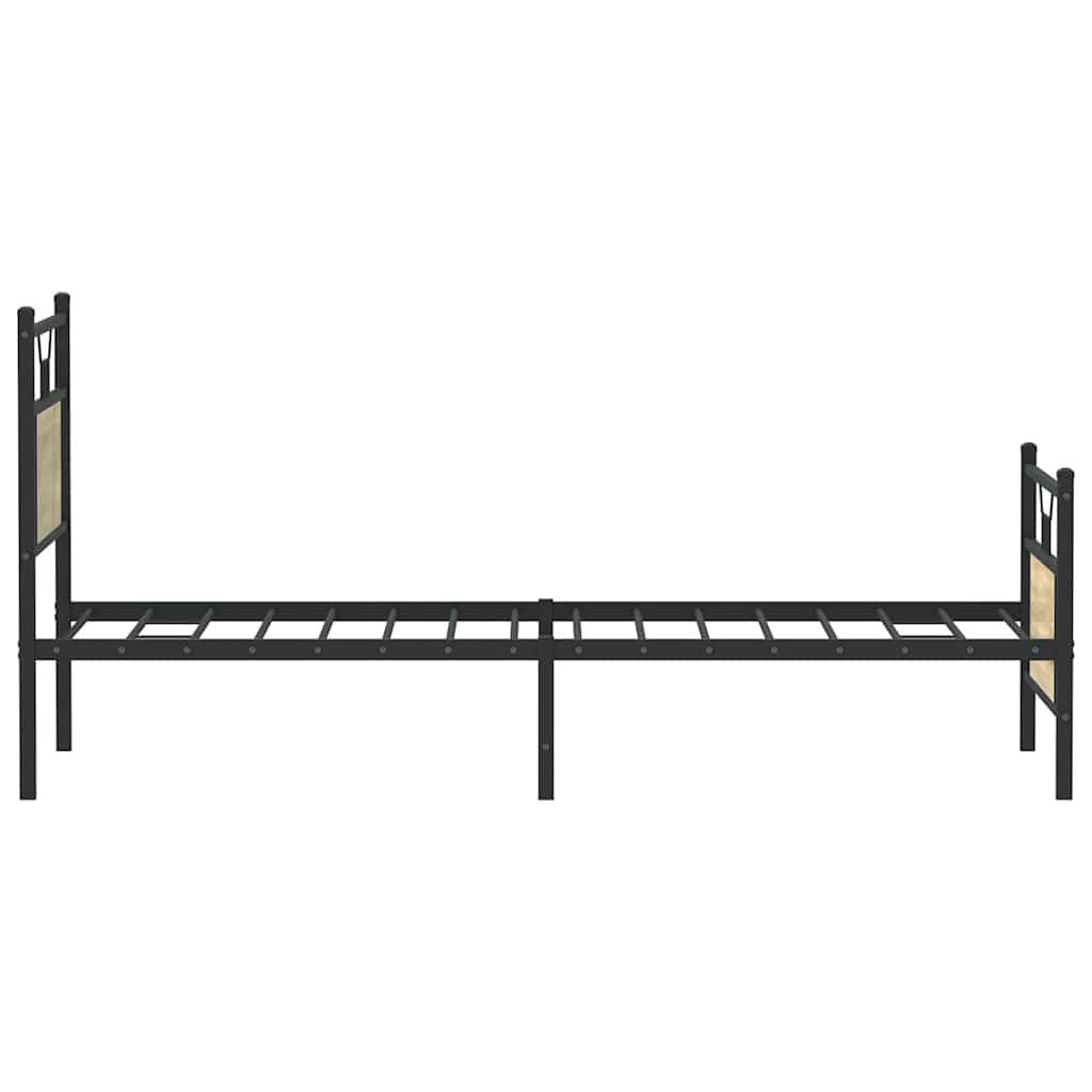 sengeramme 75x190 cm uden madras konstrueret træ sonoma-eg
