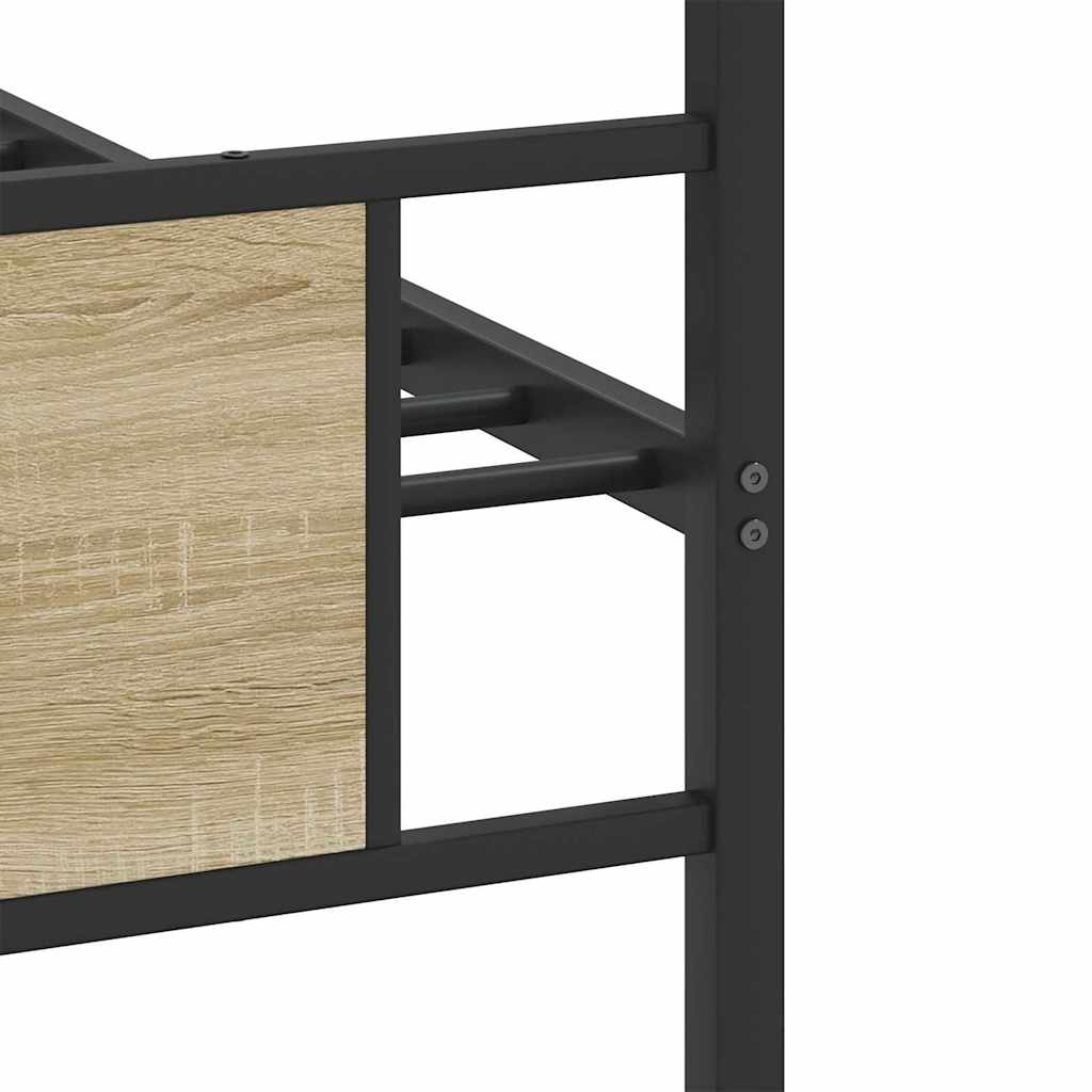sengeramme 75x190 cm uden madras konstrueret træ sonoma-eg