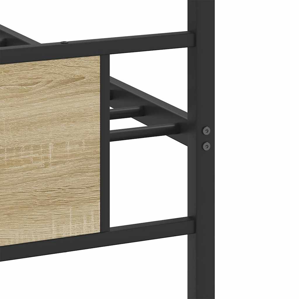 sengeramme 90x190 cm uden madras konstrueret træ sonoma-eg