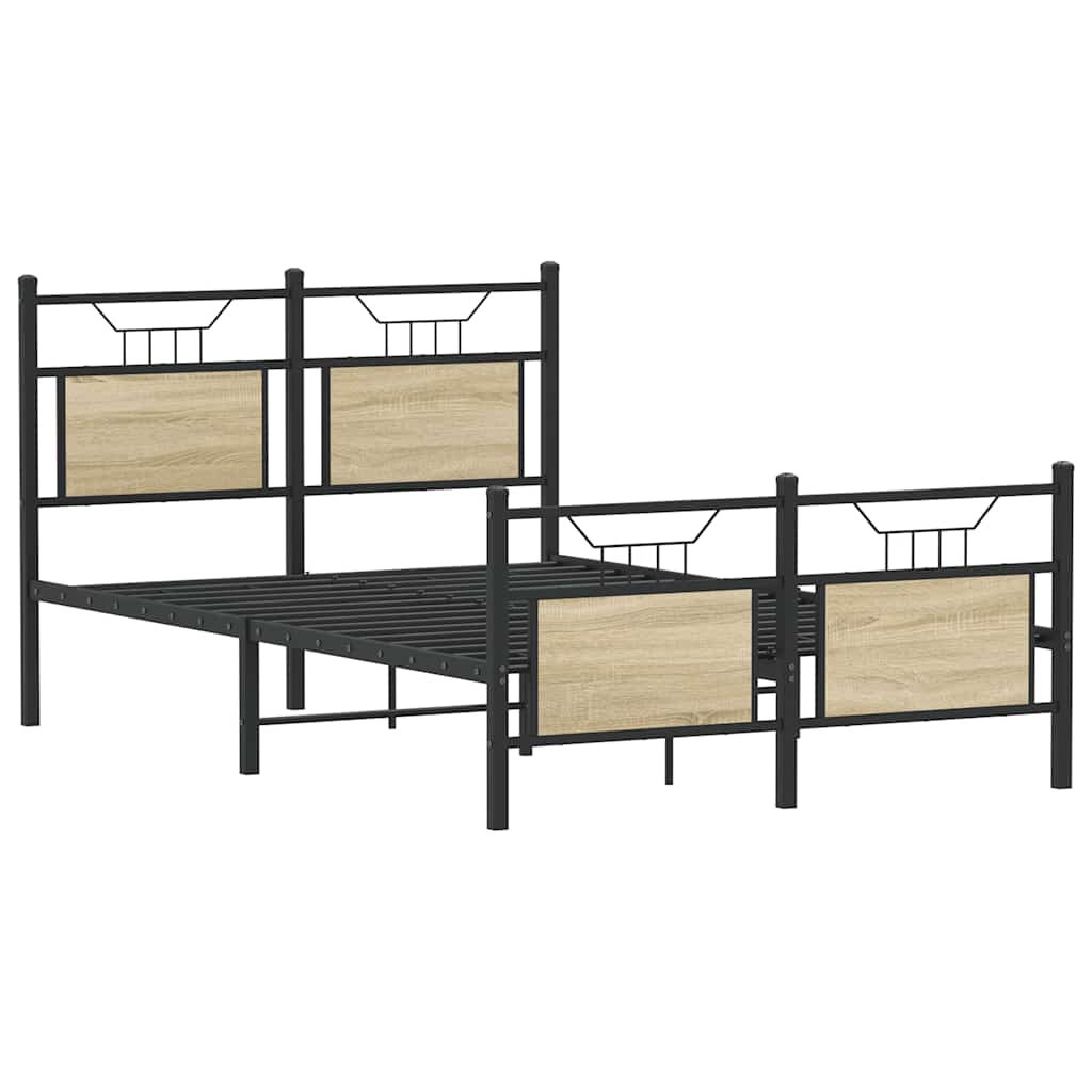 sengeramme 120x190 cm uden madras konstrueret træ sonoma-eg