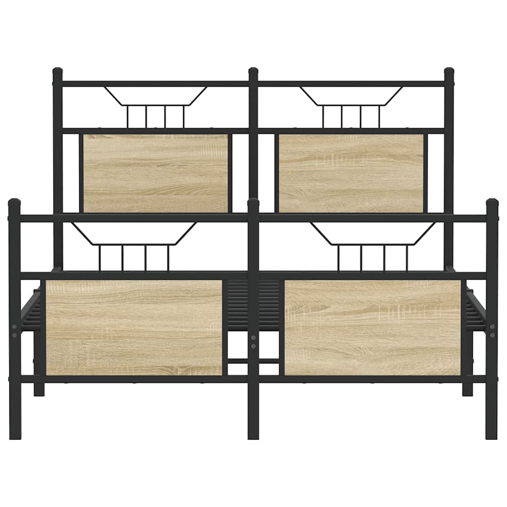 sengeramme 120x190 cm uden madras konstrueret træ sonoma-eg