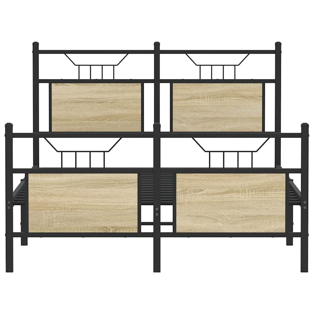 sengeramme 120x200 cm uden madras konstrueret træ sonoma-eg