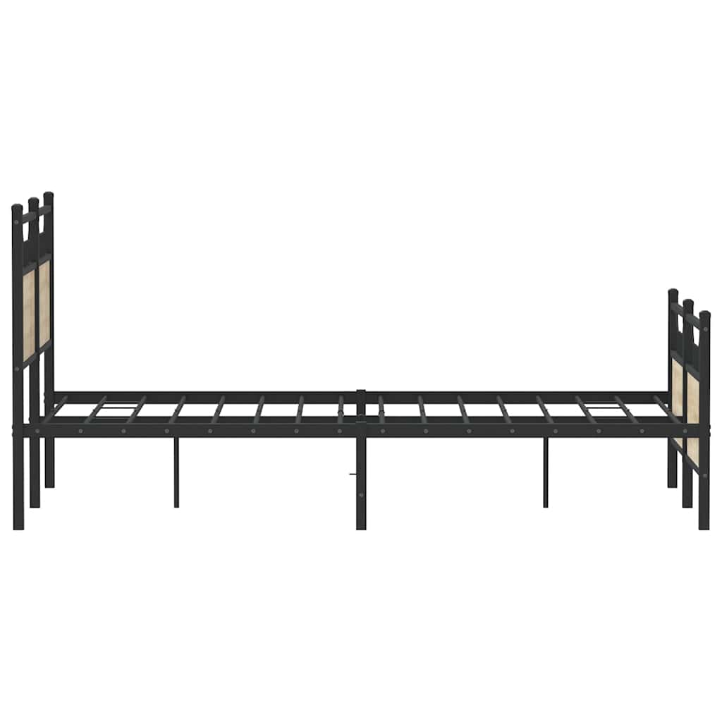 sengeramme 137x190 cm uden madras konstrueret træ sonoma-eg